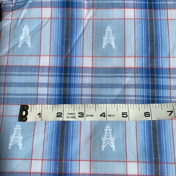 Vintage oil derrick pump fabric by the yard, dead stock nwot 3 yards RARE - Picture 4 of 4